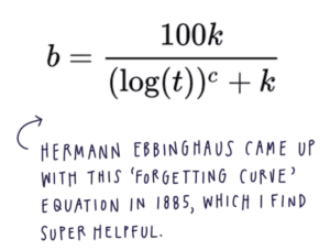 The oh so helpful forgetting curve